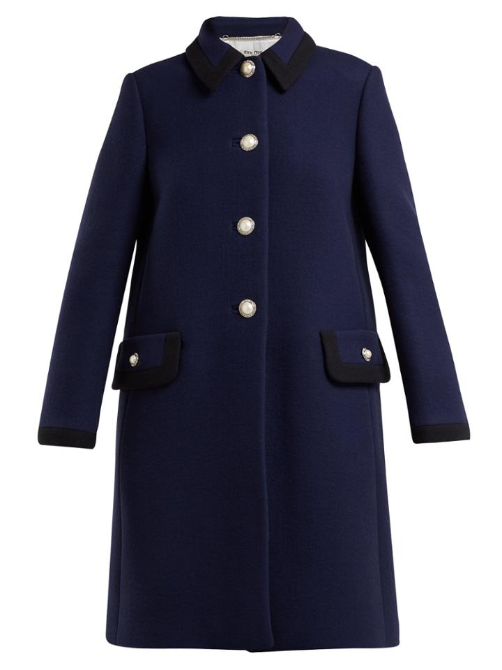 Miu Miu Embellished Wool Coat