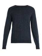 Matchesfashion.com Oliver Spencer - Blade Crew Neck Merino Wool Sweater - Mens - Navy