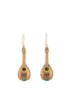 Matchesfashion.com Wai Wai - X Betina De Luca Bandolim Metal Drop Earrings - Womens - Gold