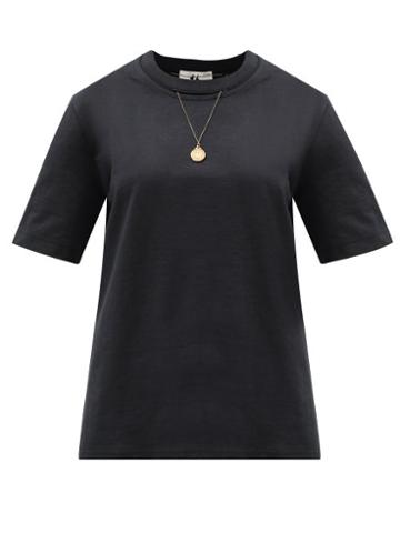 Altu - Necklace Cotton-jersey T-shirt - Womens - Black