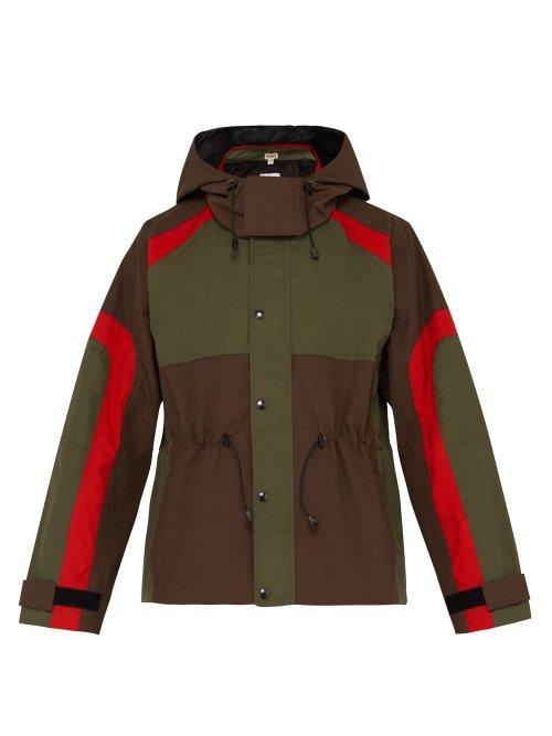 Matchesfashion.com Phipps - Rain Hooded Colour Blocked Parka - Mens - Brown
