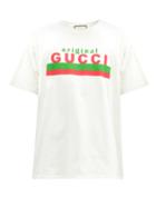 Mens Rtw Gucci - Logo-print Cotton-jersey T-shirt - Mens - White