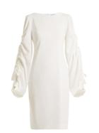 Matchesfashion.com Osman - Talitha Gathered Sleeves Dress - Womens - Ivory