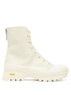 Matchesfashion.com Jil Sander - Trek Sole Leather Hiking Boots - Womens - Cream