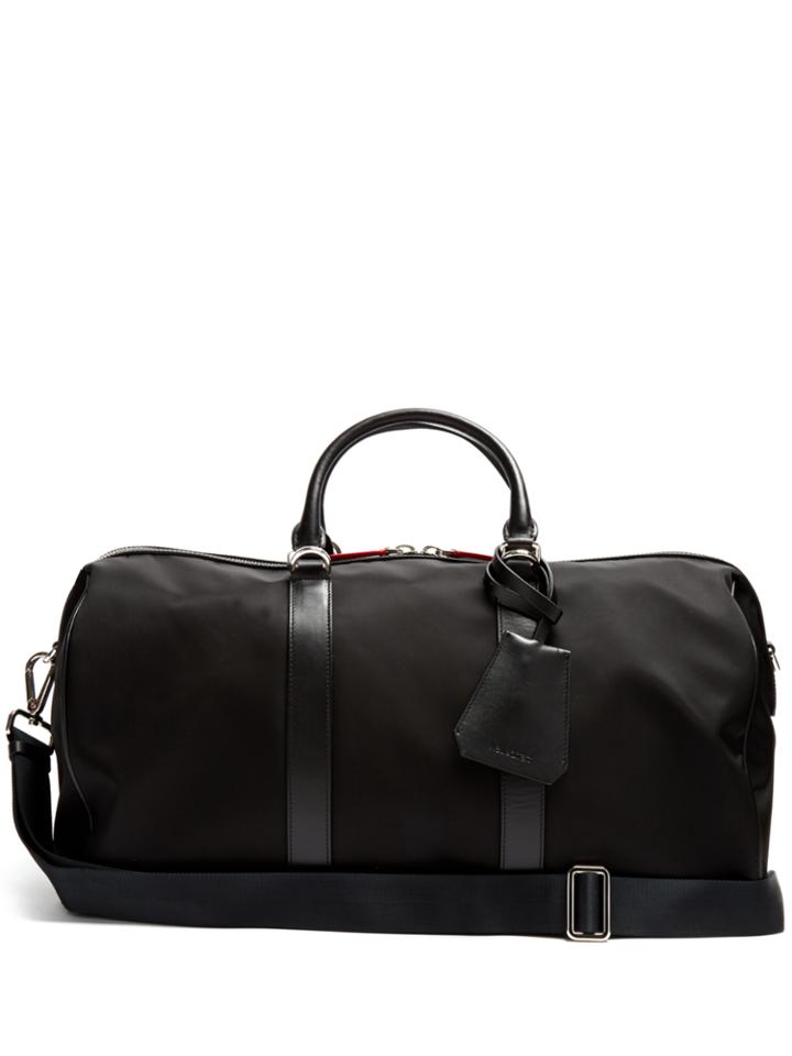 Neil Barrett Leather-trimmed Nylon Holdall