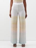 Missoni - Sequinned Mesh Wide-leg Trousers - Womens - Multi