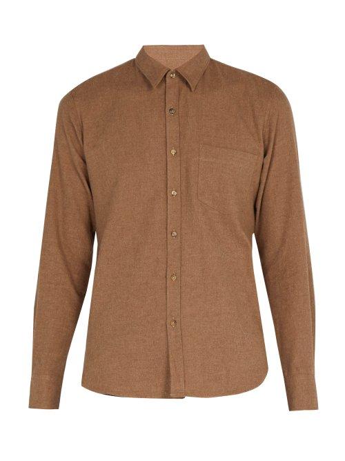 Matchesfashion.com De Bonne Facture - Essential Cotton Flannel Shirt - Mens - Brown