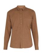 Matchesfashion.com De Bonne Facture - Essential Cotton Flannel Shirt - Mens - Brown