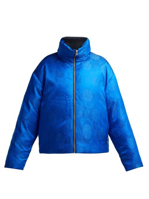 Matchesfashion.com A.a. Spectrum - Reversible Silk Down Filled Jacket - Womens - Blue