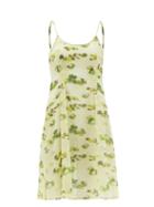 Ladies Lingerie Galanthya - Virginia Floral-print Cotton-muslin Dress - Womens - Yellow Print
