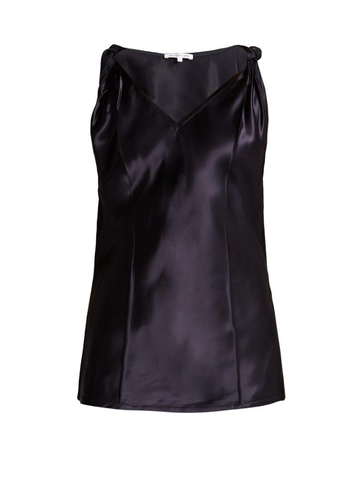 Helmut Lang Twisted Knot Satin Top