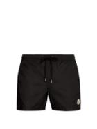 Matchesfashion.com Moncler - Appliqu Logo Patch Swim Shorts - Mens - Black