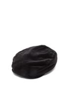 Matchesfashion.com Dolce & Gabbana - Velvet Flat Cap - Mens - Black