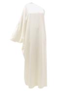 Matchesfashion.com La Collection - Maui One-shoulder Silk-charmeuse Gown - Womens - Ivory