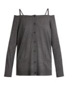 Prada Off-the-shoulder Wool Cardigan