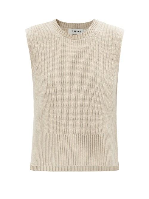 Cefinn - Janie Wool-blend Sweater Vest - Womens - Cream