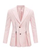 Alexander Mcqueen - Zip-embellished Suit Jacket - Mens - Pink