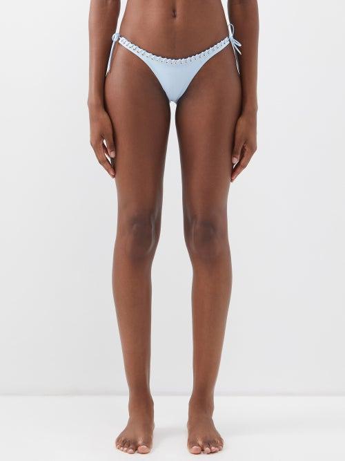 Ludovic De Saint Sernin - Whipstitched Bikini Briefs - Womens - Light Blue