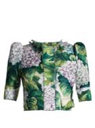 Dolce & Gabbana Hydrangea-print Organza Cropped Jacket