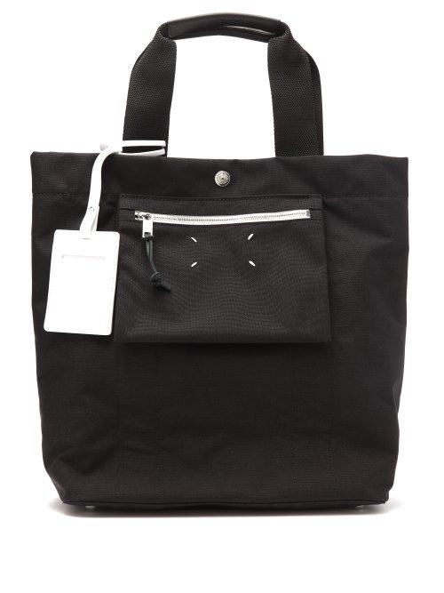 Matchesfashion.com Maison Margiela - Stereotype Reversible Black Canvas Tote - Mens - Black Multi