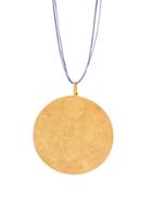 Matchesfashion.com Pippa Small Turquoise Mountain - Rangin Gold Vermeil Disc Necklace - Womens - Gold
