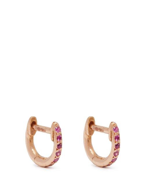 Matchesfashion.com Ileana Makri - 18kt Rose Gold & Sapphire Earrings - Womens - Pink