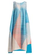 Matchesfashion.com Pleats Please Issey Miyake - Pleated Triangular Print Dress - Womens - Orange Multi