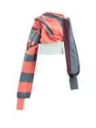 Ladies Rtw Matty Bovan - Striped Patchwork Cotton-jersey Sweatshirt - Womens - Red Multi
