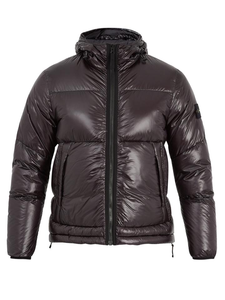 Stone Island Hooded Quilted Down Technical Jacket
