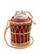 Matchesfashion.com Wai Wai - Maloca Bamboo Cage Bucket Bag - Womens - Red
