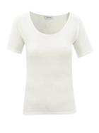 Lemaire - Scoop-neck Cotton-jersey Top - Womens - White