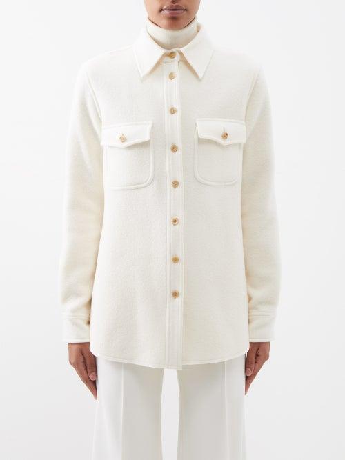 Gabriela Hearst - John Austin Flap-pocket Recycled-cashmere Shirt - Womens - Ivory