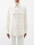 Gabriela Hearst - John Austin Flap-pocket Recycled-cashmere Shirt - Womens - Ivory