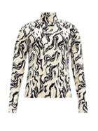 Matchesfashion.com Paco Rabanne - Abstract-jacquard Stand-collar Sweater - Mens - Black Multi