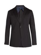 Matchesfashion.com Kilgour - Single Breasted Cotton Blend Blazer - Mens - Navy