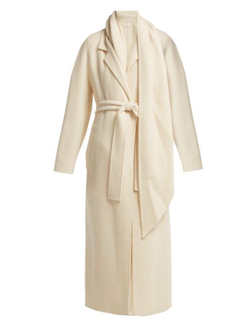 Matchesfashion.com The Row - Tooman Long Line Cashmere And Wool Blend Coat - Womens - Cream
