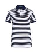 Matchesfashion.com Polo Ralph Lauren - Striped Stretch Cotton Piqu Polo Shirt - Mens - Blue Multi