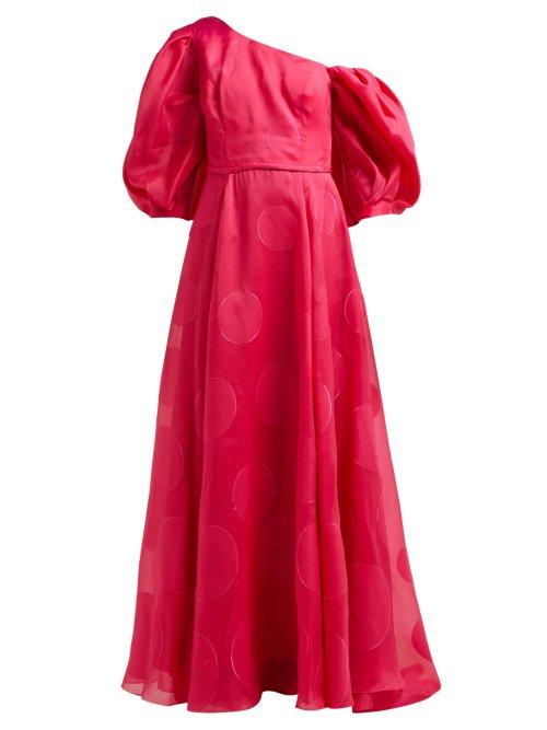 Matchesfashion.com Carolina Herrera - Fil Coup Silk Blend Organza Gown - Womens - Fuchsia