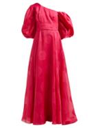 Matchesfashion.com Carolina Herrera - Fil Coup Silk Blend Organza Gown - Womens - Fuchsia