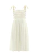 Matchesfashion.com Molly Goddard - Griffith Hand-smocked Tulle Dress - Womens - Ivory
