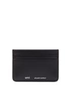 Ami - Logo-print Leather Cardholder - Mens - Black