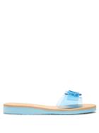 Matchesfashion.com Ancient Greek Sandals - Aglaia Vinyl Slides - Womens - Blue