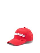 Matchesfashion.com Dsquared2 - Logo-embroidered Cotton-gabardine Baseball Cap - Mens - Red White