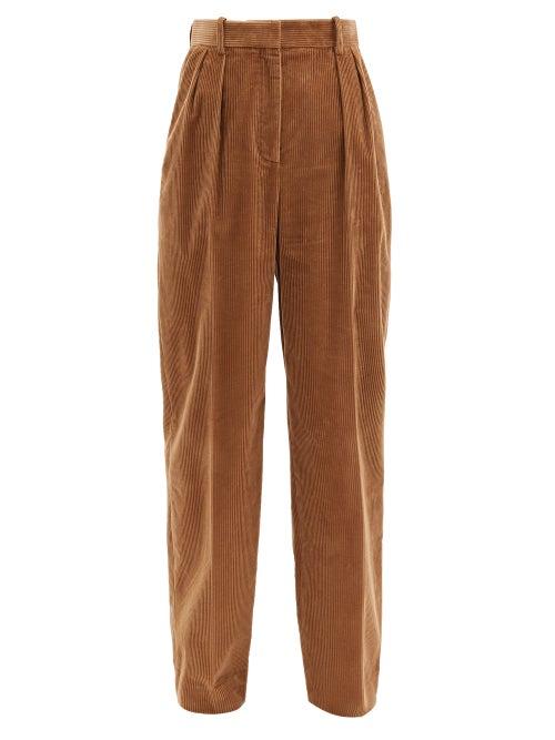 Matchesfashion.com The Row - Chandler Cotton-corduroy Wide-leg Trousers - Womens - Tan