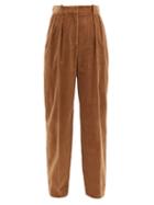 Matchesfashion.com The Row - Chandler Cotton-corduroy Wide-leg Trousers - Womens - Tan