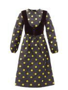 Batsheva - Shay Polka-dot Silk-taffeta Midi Dress - Womens - Black Multi