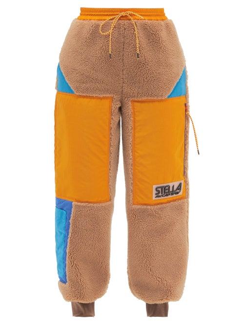 Stella Mccartney - Kara Colour-block Teddy Track Pants - Womens - Camel