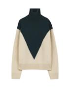 Jil Sander - Colour-block Roll-neck Sweater - Mens - Green Multi