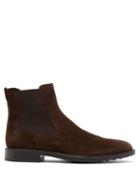 Matchesfashion.com Tod's - Suede Chelsea Boots - Mens - Dark Brown