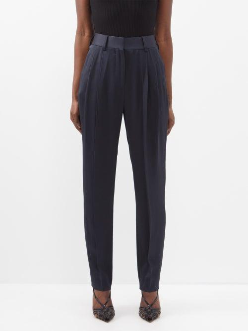 Blaz Milano - Charmer Satin Trousers - Womens - Dark Navy